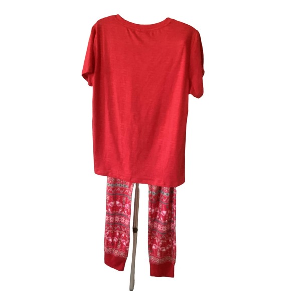 Jaclyn Intimates Have a Flamazing Christmas 2 Piece Pajama Set Size M NWT - Picture 4 of 6